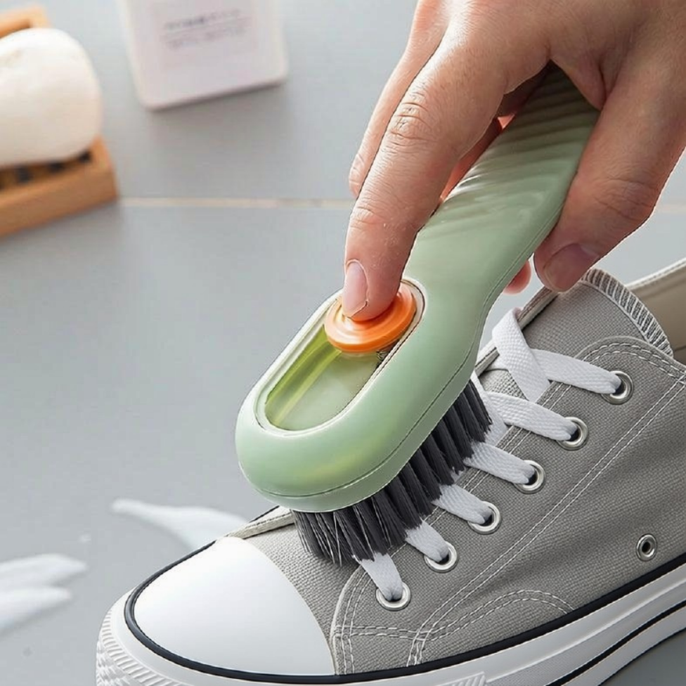 Brosse pour Nettoyage Chaussures, Baskets et Vêtements Délicats avec Distributeur Liquide-1
