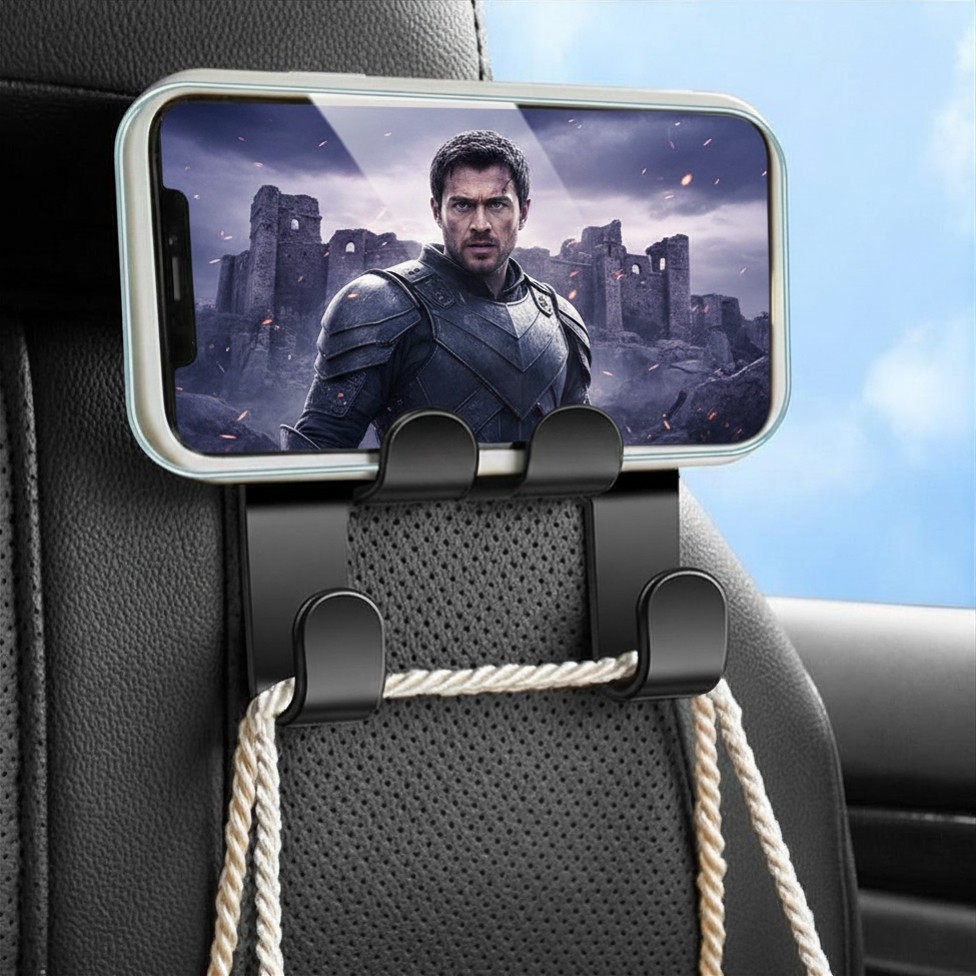 Crochet de Voiture pour Appui-Tête, Support de Téléphone,,Accessoires Voiture-1
