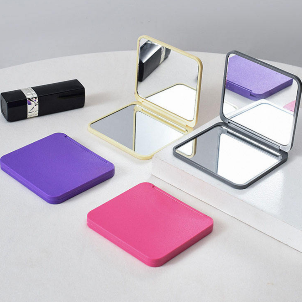 Miroir de Poche Compact Carré Double Face,Pliant,pour Voyage, Idéal pour Cadeaux Femme et Fille