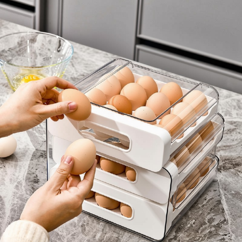 Organisateur Réfrigérateur, Plateau à Oeufs de Grande Capacité pour Réfrigérateur-3.webp