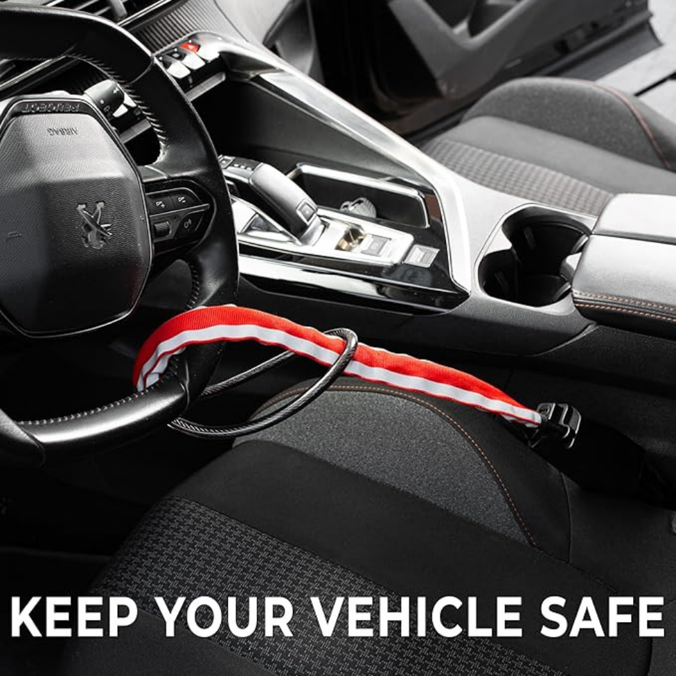 Canne Antivol Voiture pour Volant- Bloc Volant pour Auto, Camping-Car, Fourgon et Camion - Visible la Nuit-Sécurité Maximale Contre Vols & Effractions – image 5