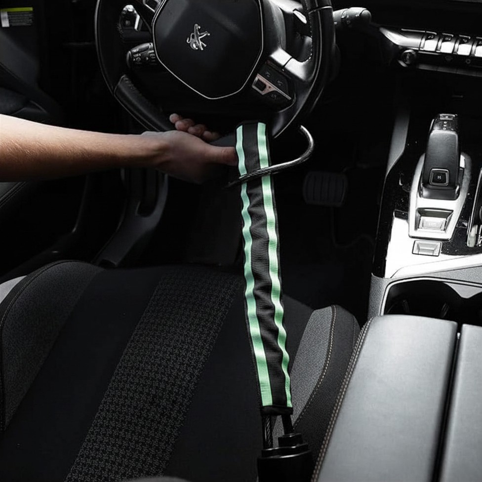 Canne Antivol Voiture pour Volant - Bloc Volant pour Auto, Camping-Car, Fourgon et Camion - Technologie Luminescente Dissuasive - Sécurité Maximale Contre Vols & Effractions – image 5