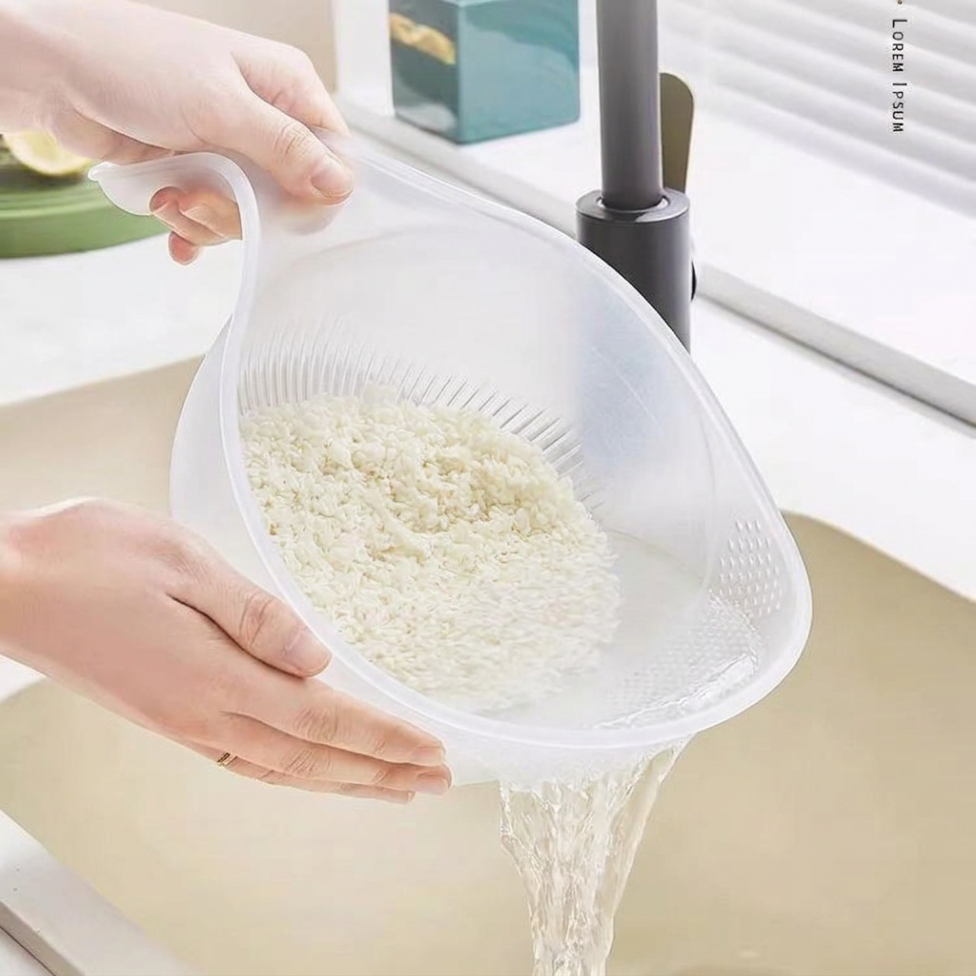 Panier Égouttoir Multifonction en Plastique pour Cuisine, Passoire à Riz et à Fruits, Panier de Lavage avec Poignée, Passoire à Panier – image 3