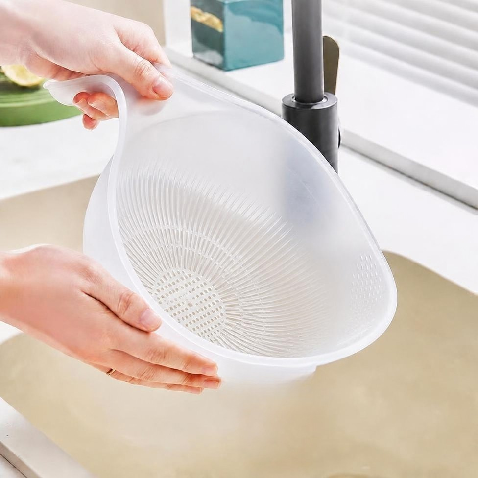 Panier Égouttoir Multifonction en Plastique pour Cuisine, Passoire à Riz et à Fruits, Panier de Lavage avec Poignée, Passoire à Panier – image 6
