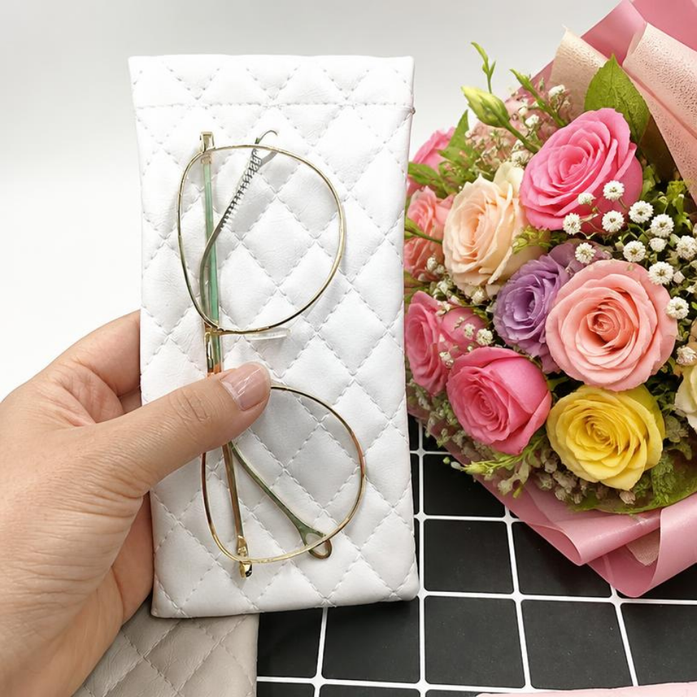 Pochette de Lunettes de Soleil en Cuir Portable,Étui à Lunettes Souple pour Femmes Hommes – image 2