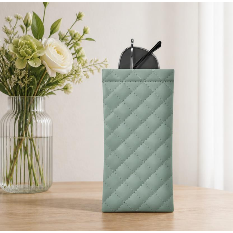 Pochette de Lunettes de Soleil en Cuir Portable,Étui à Lunettes Souple pour Femmes Hommes – image 4