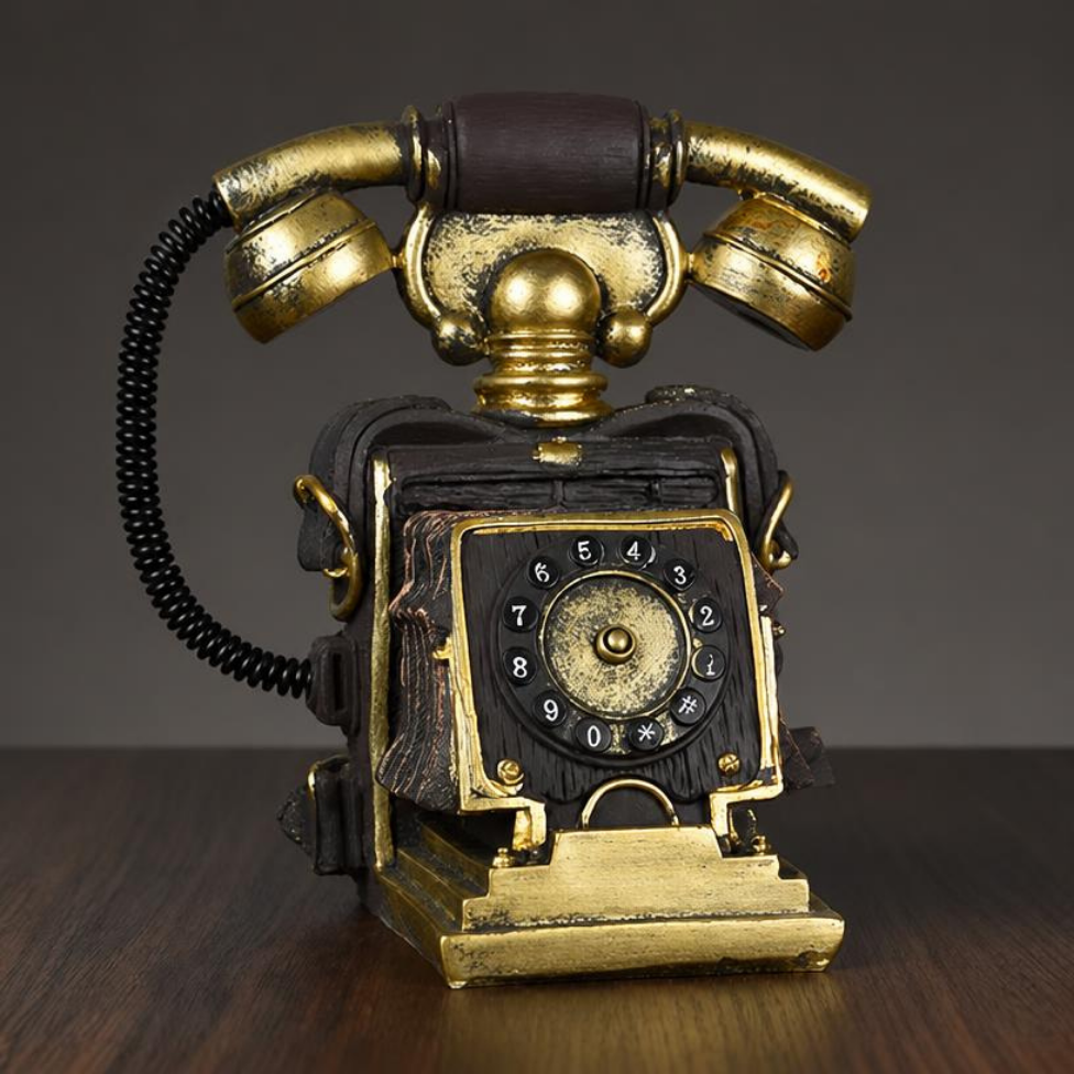 Téléphone Vintage en Résine pour Décoration Maison, Bureau,Chambre, Sculpture pour maison, Bureau – image 6