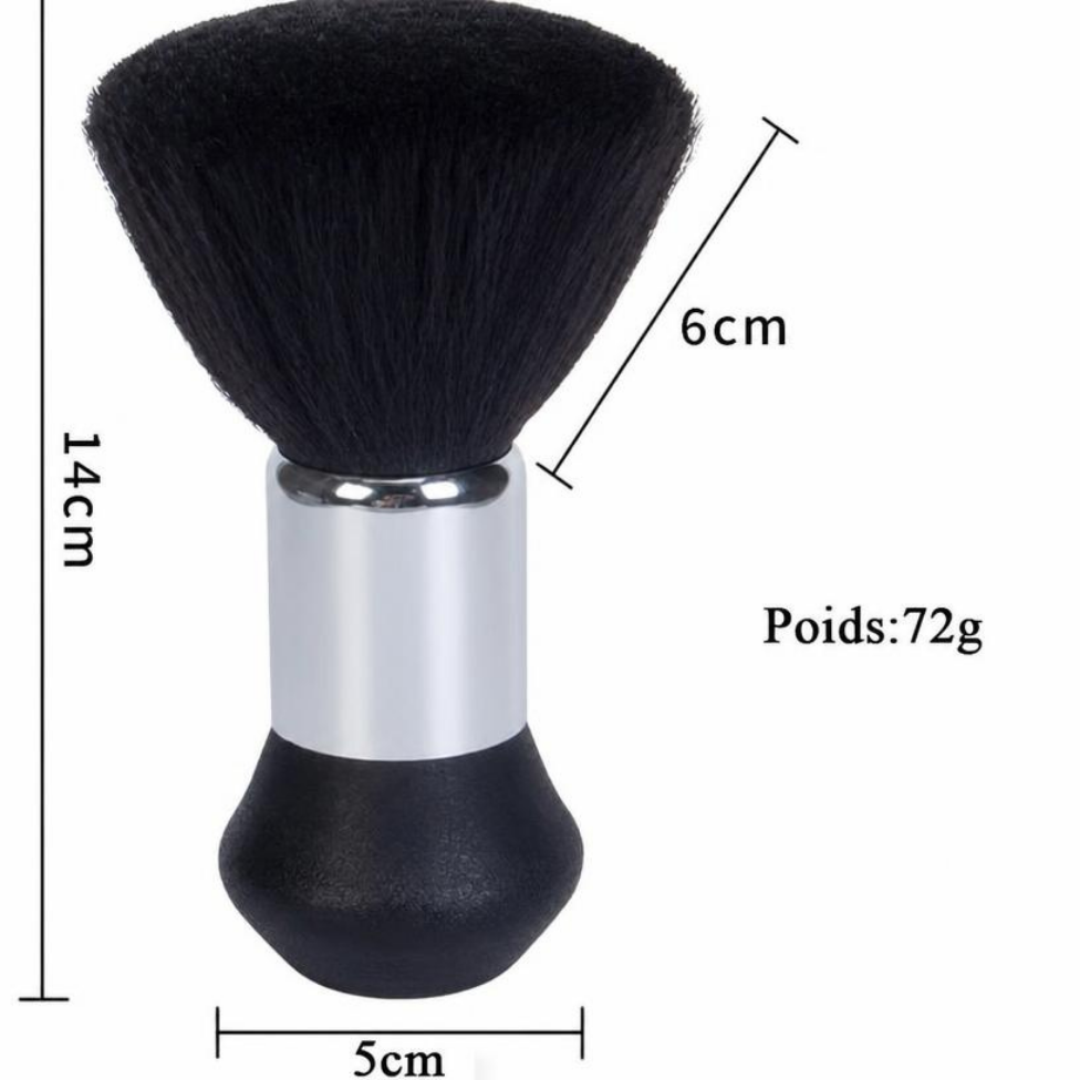 Lot de 2 Brosses de Cou Professionnelle de Couleur Noir ,Brosse à Poils Ultra Doux pour Salon, Barbier, Coiffeurs – image 4