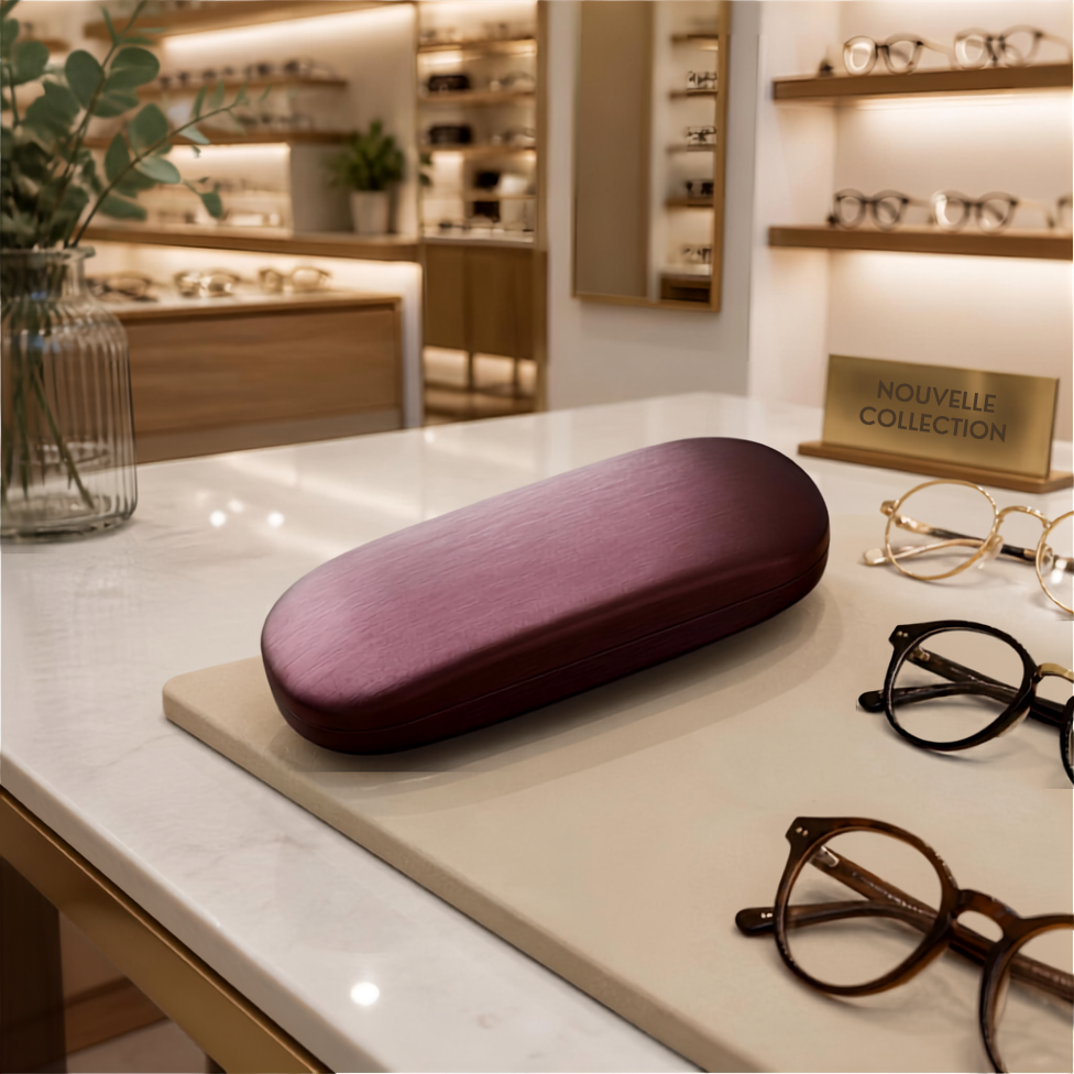 Étui à Lunettes en Tissu Mercerisé, Élegant, Rangement Lunettes