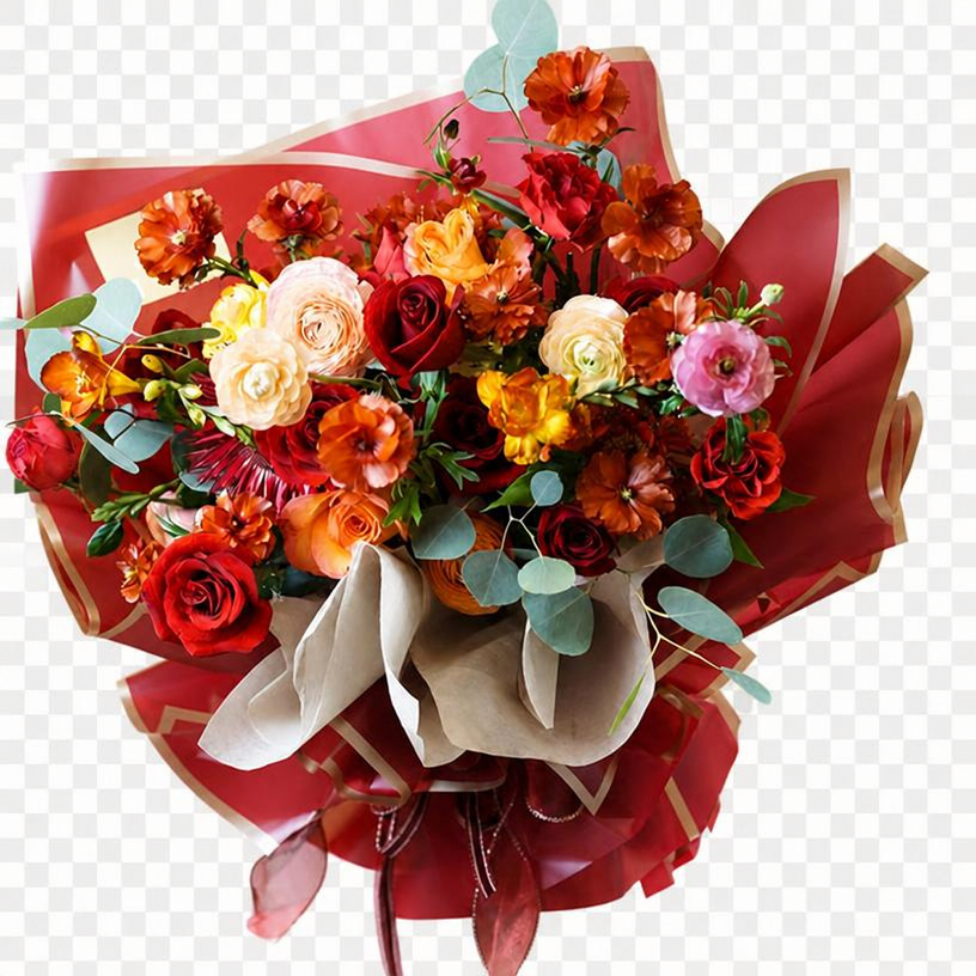 Lot de 10 Papiers d'Emballage Florals Imperméables, Inspiré des Bouquets Coréens, avec Bord Doré,pour Emballage et Fleuriste – image 3