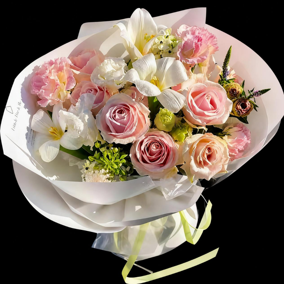 Lot de 10 Papiers d'Emballage Florals Imperméables, Inspiré des Bouquets Coréens, avec Bord Doré,pour Emballage et Fleuriste – image 6