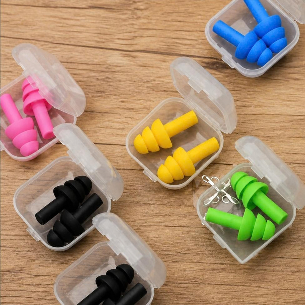 Lot de 5 Boîtes de Bouchons d'Oreilles Jetables en Mousse Confortables Anti-Bruit – image 3
