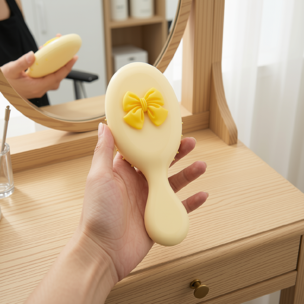 Peigne de Voyage,Brosse à Cheveux Démêlante pour Fille
