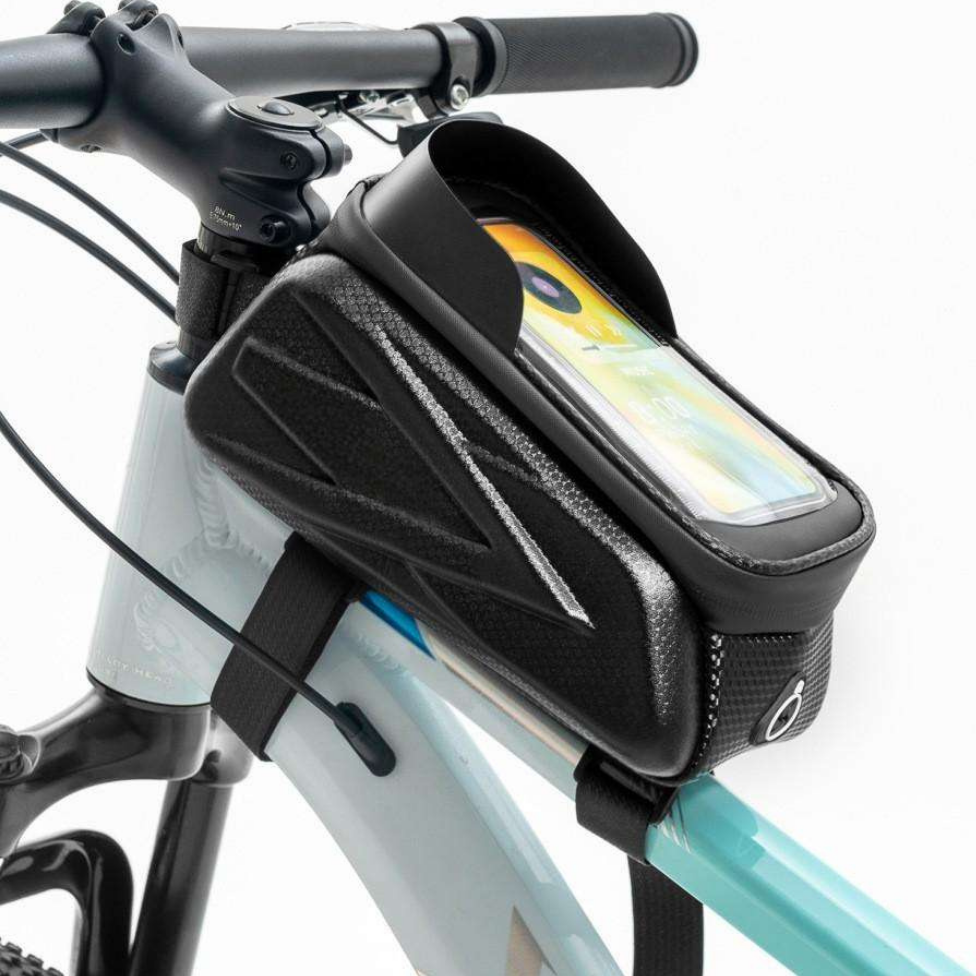 Sac Cadre Vélo Imperméable , Sac Noir pour Téléphone, Rangement Sportif, Écran Tactile, Sacs de Vélo de Route VTT – image 2