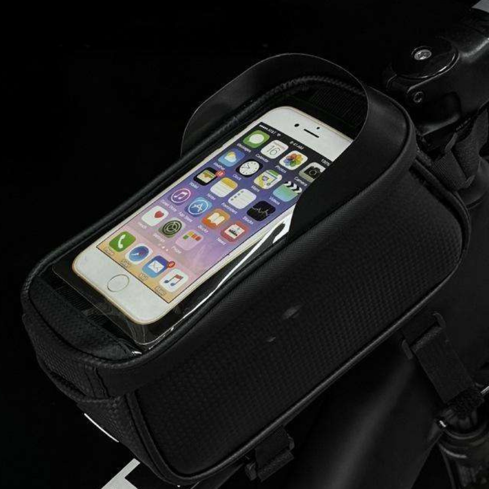 Sac Cadre Vélo Imperméable , Sac Noir pour Téléphone, Rangement Sportif, Écran Tactile, Sacs de Vélo de Route VTT – image 3