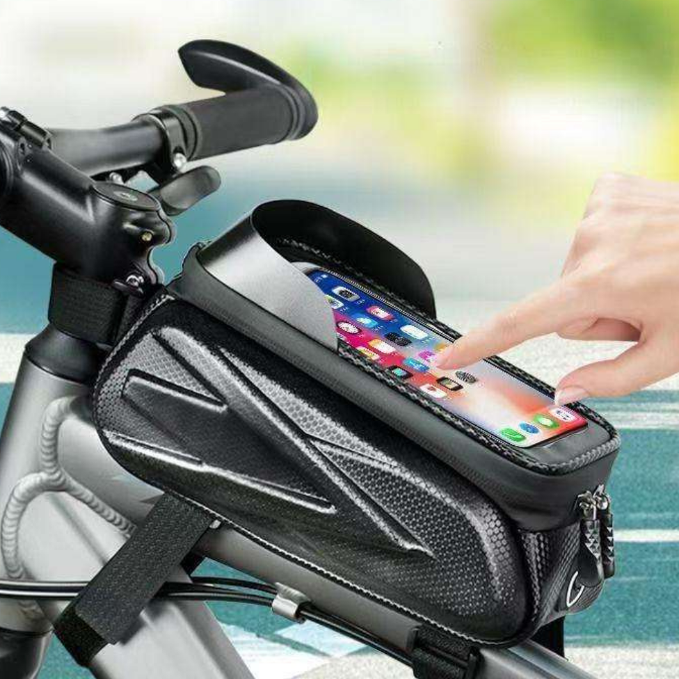 Sac Cadre Vélo Imperméable , Sac Noir pour Téléphone, Rangement Sportif, Écran Tactile, Sacs de Vélo de Route VTT – image 4