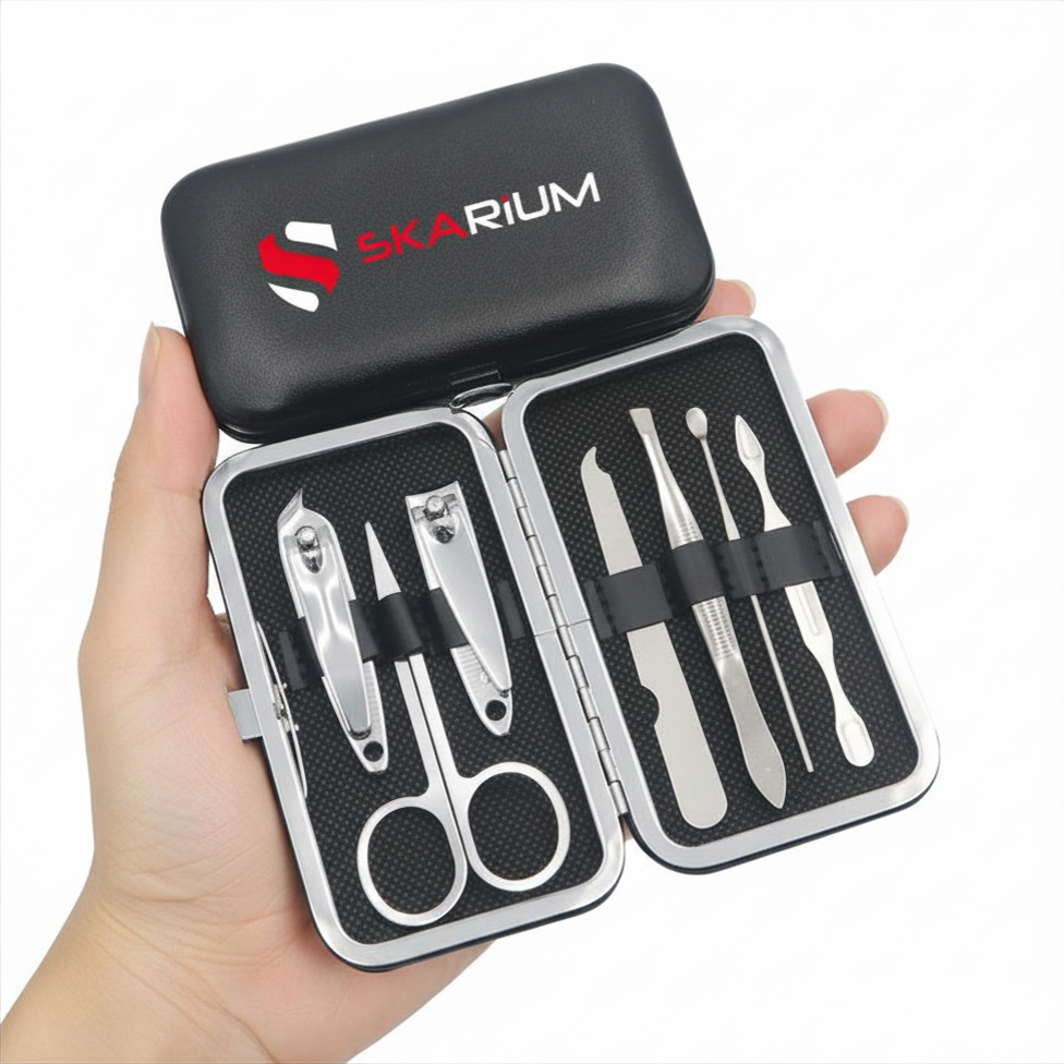 Ensemble de 7 Coupe-Ongles pour Manucure, Coupe-Ongles en Acier Inoxydable pour Pédicure, Marque Skarium – image 3