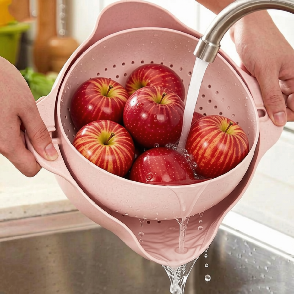 Panier Égouttoir Multifonction en Plastique pour Cuisine, Passoire à Riz et à Fruits, Panier de Lavage avec Poignée, Passoire à Panier – image 5