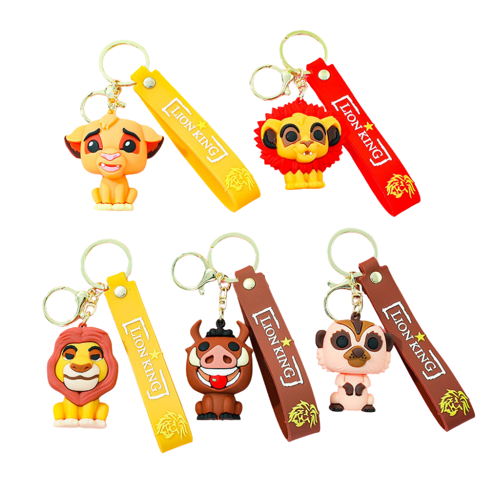 Porte-Clés Mignon Roi Lion, Cadeaux d'Anniversaire pour Enfants avec Pendentif Animal