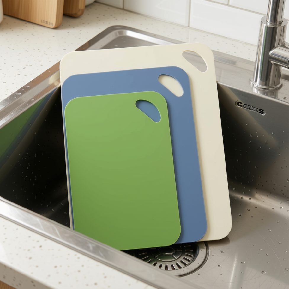 Lot de 3 Planches à Découper en Plastique Fines, Extra Épaisses et Flexibles pour Cuisine – image 2