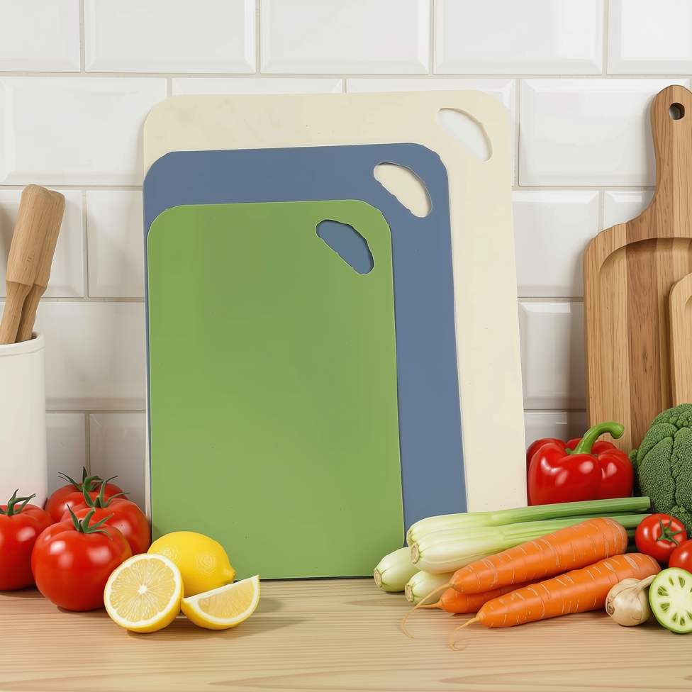 Lot de 3 Planches à Découper en Plastique Fines, Extra Épaisses et Flexibles pour Cuisine – image 6