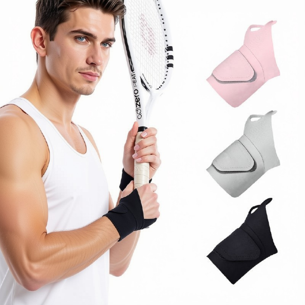 Attelle de Poignet Ultra-Fine en Néoprène Hautement Élastique,Respirante,Réglable, pour le Sport,Soutien et Protection Main