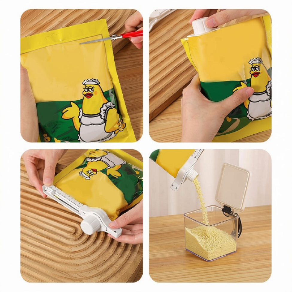 Lot de 4 Clips de Scellement, Clip de Fermeture pour Sac Alimentaire, Double Verrouillage à Vis pour la Conservation des Aliments, Idéal pour le Rangement Domestique et la Cuisine – image 3