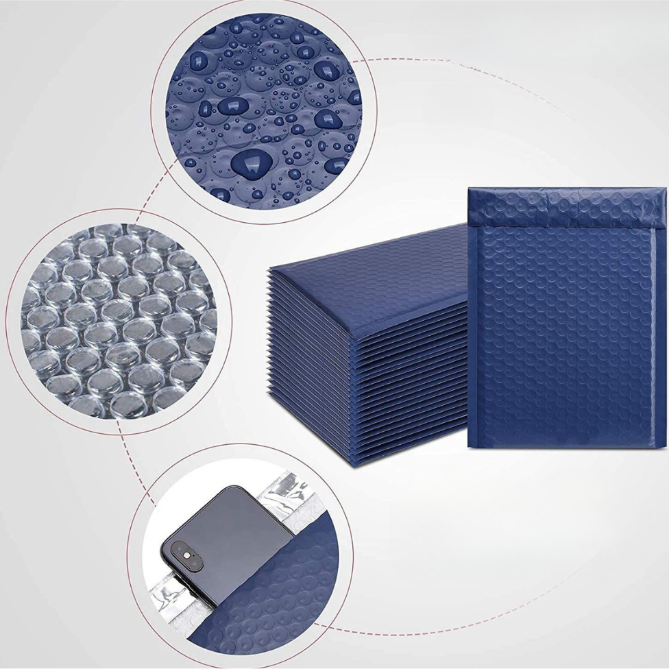 Lot de 4 Enveloppes d'Expédition 4 Tailles Différentes 15*8+4 ,18*13+4cm, 15*20+4cm, 20*25+4 Écologique Biodégradable,Envloppe d'Expédition à Bulles Kraft pour Emballage – image 4