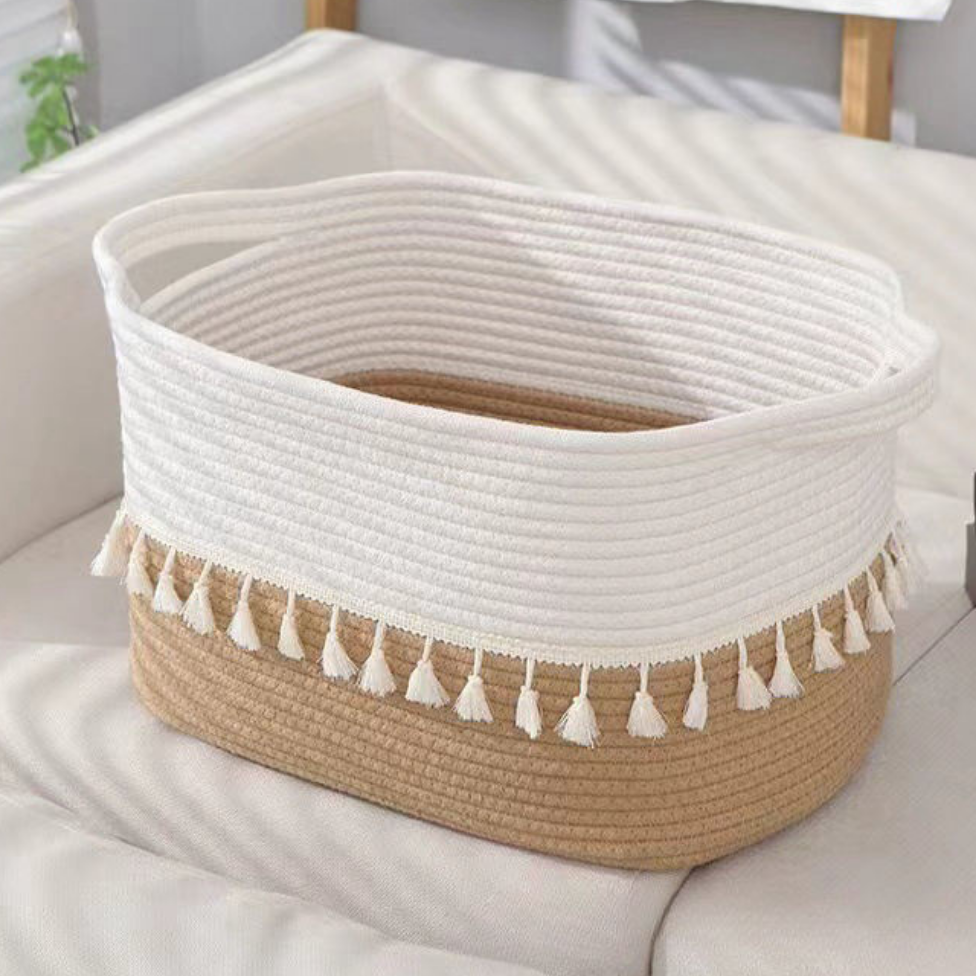 Panier de Rangement pour Vêtements, Panier à Linge en Corde de Coton pour Maison et Salle de Bain – image 2