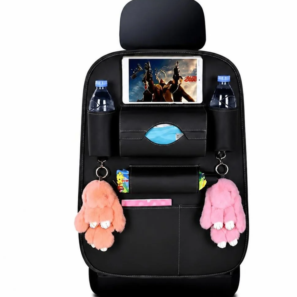 Organisateur de Rangement pour Voiture,Siège Auto,Universel en Cuir PU, Boîte de Rangement Multifonction,Accessoires Voiture