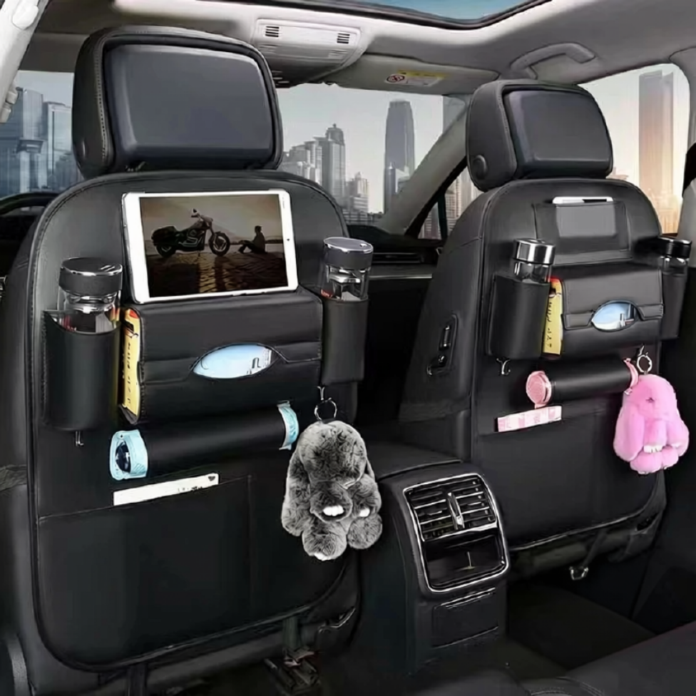 Organisateur de Rangement pour Voiture,Siège Auto,Universel en Cuir PU, Boîte de Rangement Multifonction,Accessoires Voiture – image 3