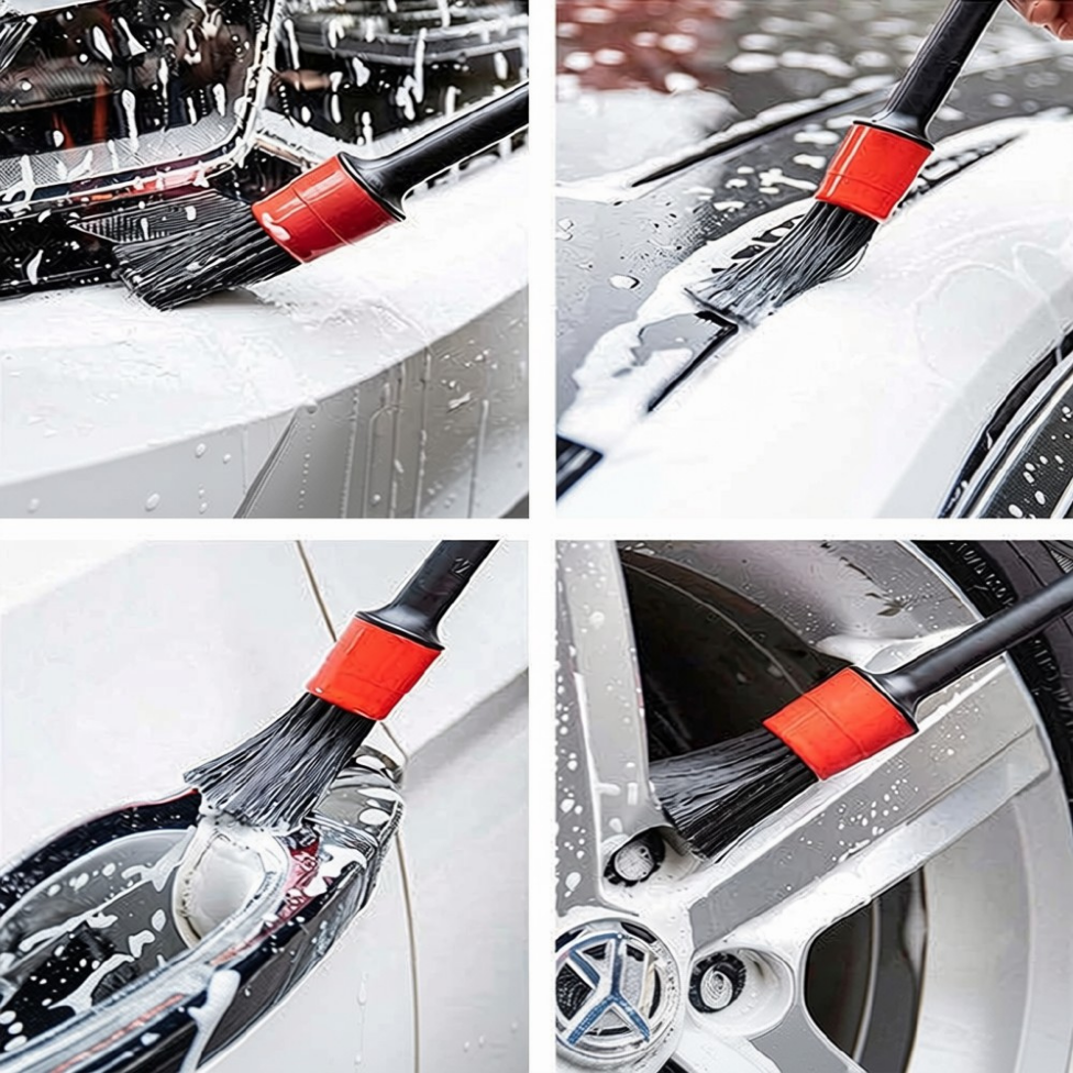 Lot de 5 Brosses de Lavage de Voiture Longues et Douces pour Le Nettoyage des Coins Inaccessibles à l'intérieur de Votre Voiture – image 4