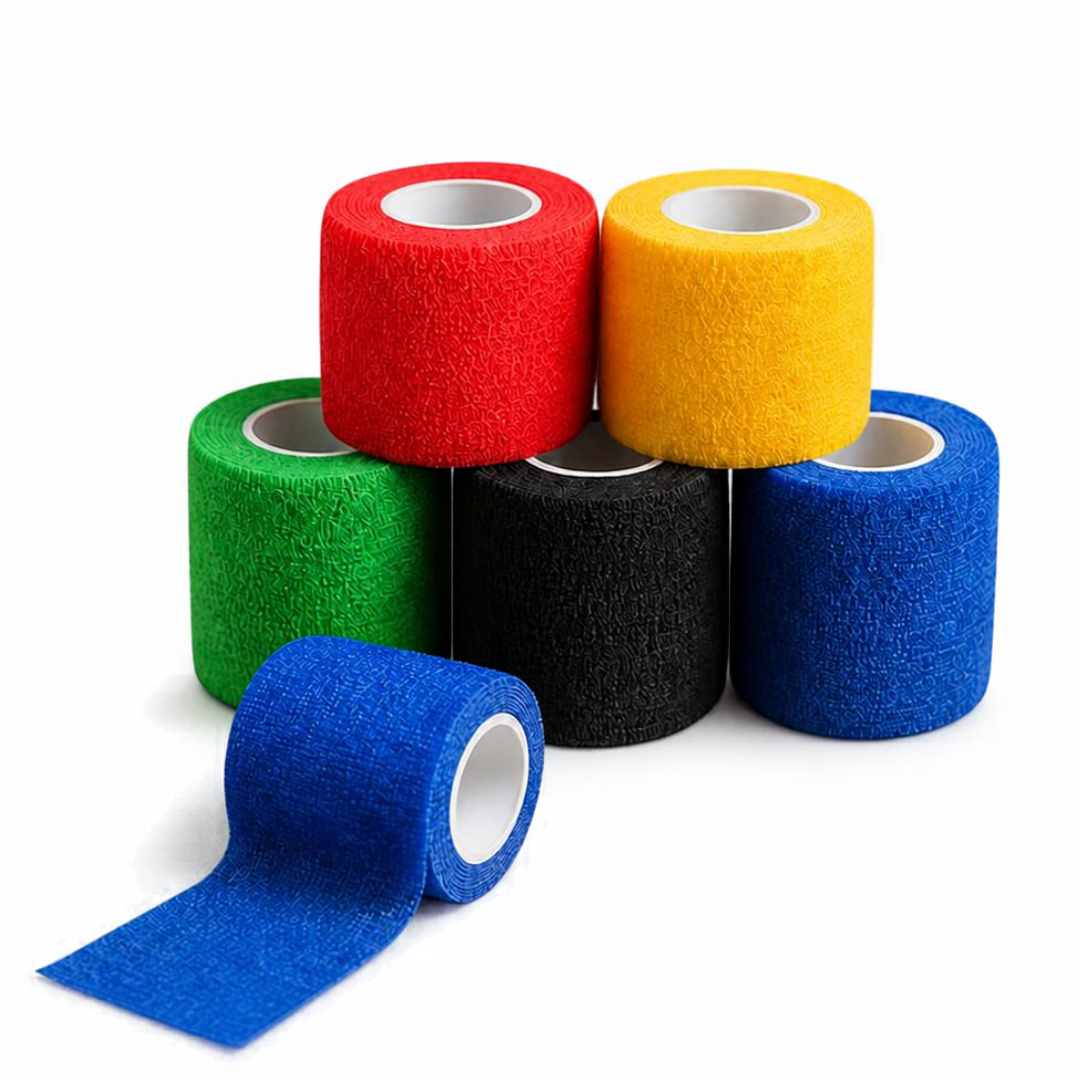 Lot de 5 Bandages Élastiques Auto-Adhésifs, Bandage Élastique Imperméable pour Sport