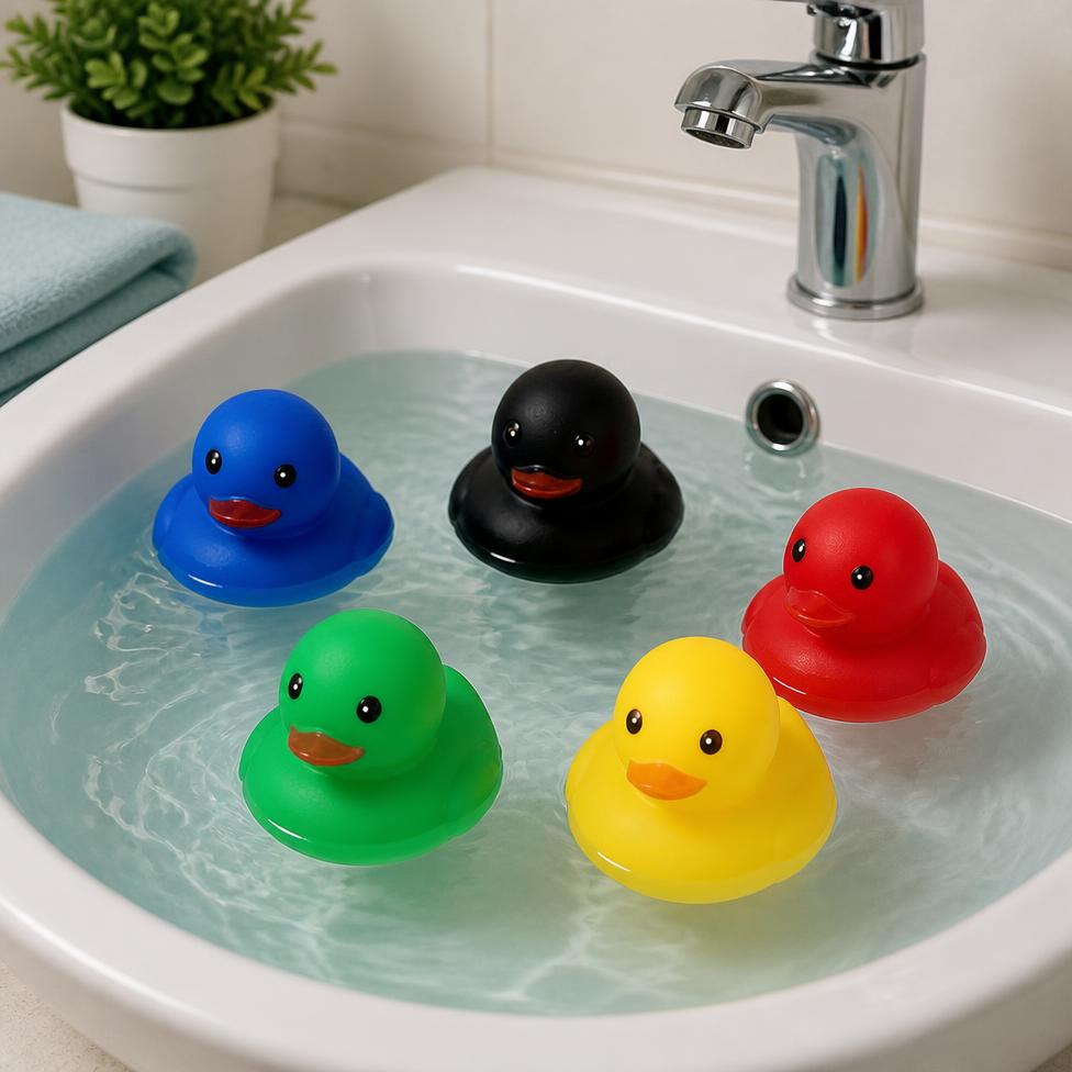 Lot de 5 Mini Canards Sonore en Caoutchouc Vinyle, Jouet de Bain Flottant pour Enfant,Cadeau pour Enfant – image 5