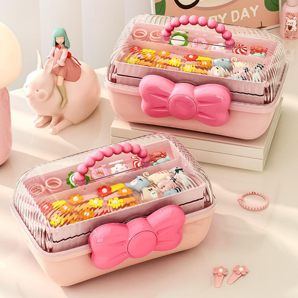 Boîte de Rangement d'Accessoires pour Cheveux pour Filles, Boîte de Rangement pour Pinces à Cheveux – image 2