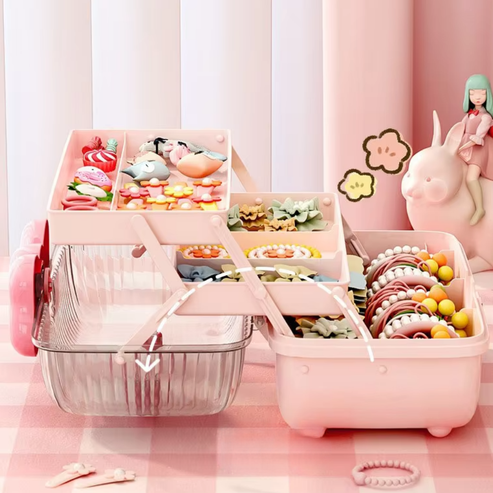 Boîte de Rangement d'Accessoires pour Cheveux pour Filles, Boîte de Rangement pour Pinces à Cheveux – image 4