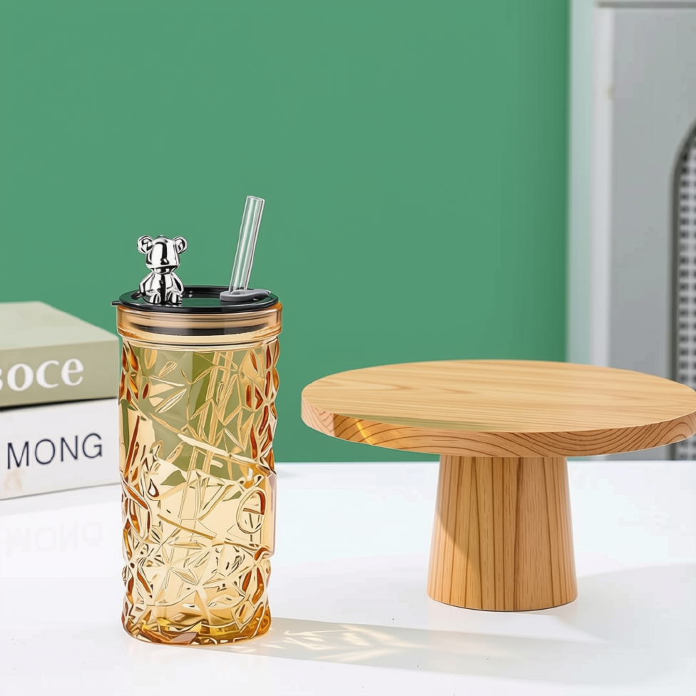 Jolie Tasse avec Paille en Verre, Tasse avec Grande Capacité pour Jus, Boisson – image 5