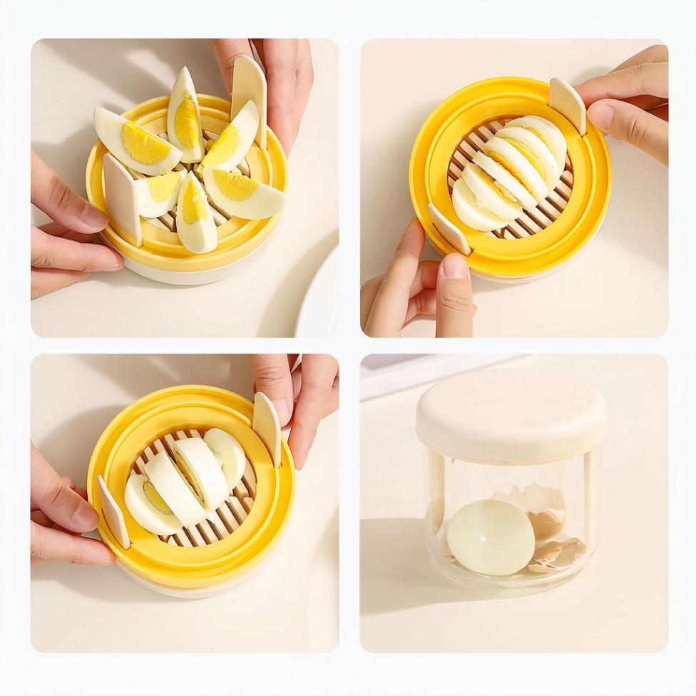 Coupe-Oeuf Écologique pour Oeufs Durs,Trancheuse Alimentaire Écologique en Plastique,Outils pour la Cuisine – image 3