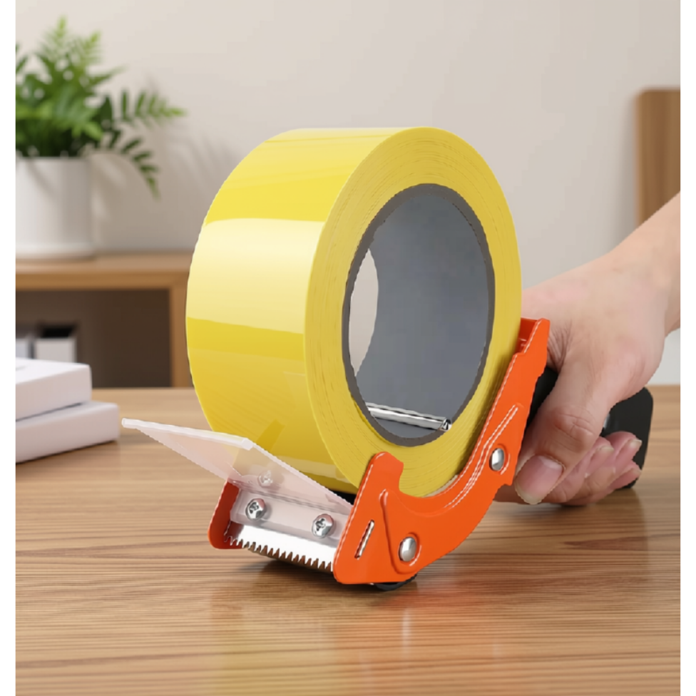 Distributeur Orange  de Ruban Adhésif Manuel de Haute Qualité pour Scellage de Boîtes,Distributeur Scotch pour Emballage – image 6