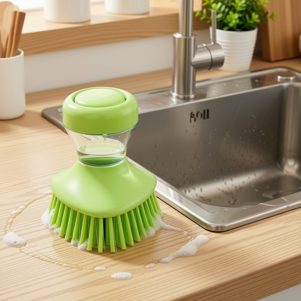 Brosse à Vaisselle avec Distributeur de Savon,Brosse de Nettoyage Multifonctionnelle – image 5