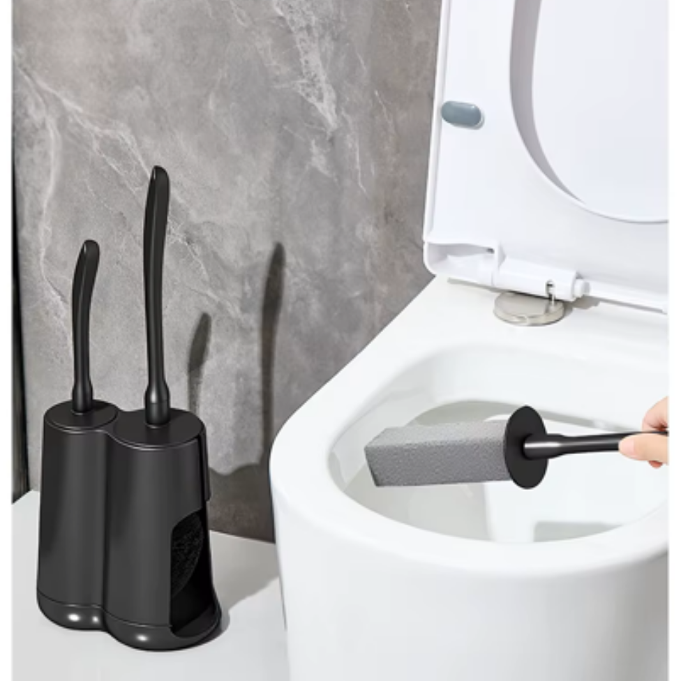 Ensemble de Brosse de Toilette de Haute Qualité, Brosse de Nettoyage WC en Plastique à Long Manche – image 3