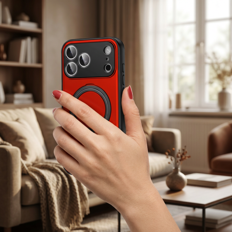 Coque de Téléphone Magnétique Antichoc avec Support pour IPhone 16 pro max – image 4