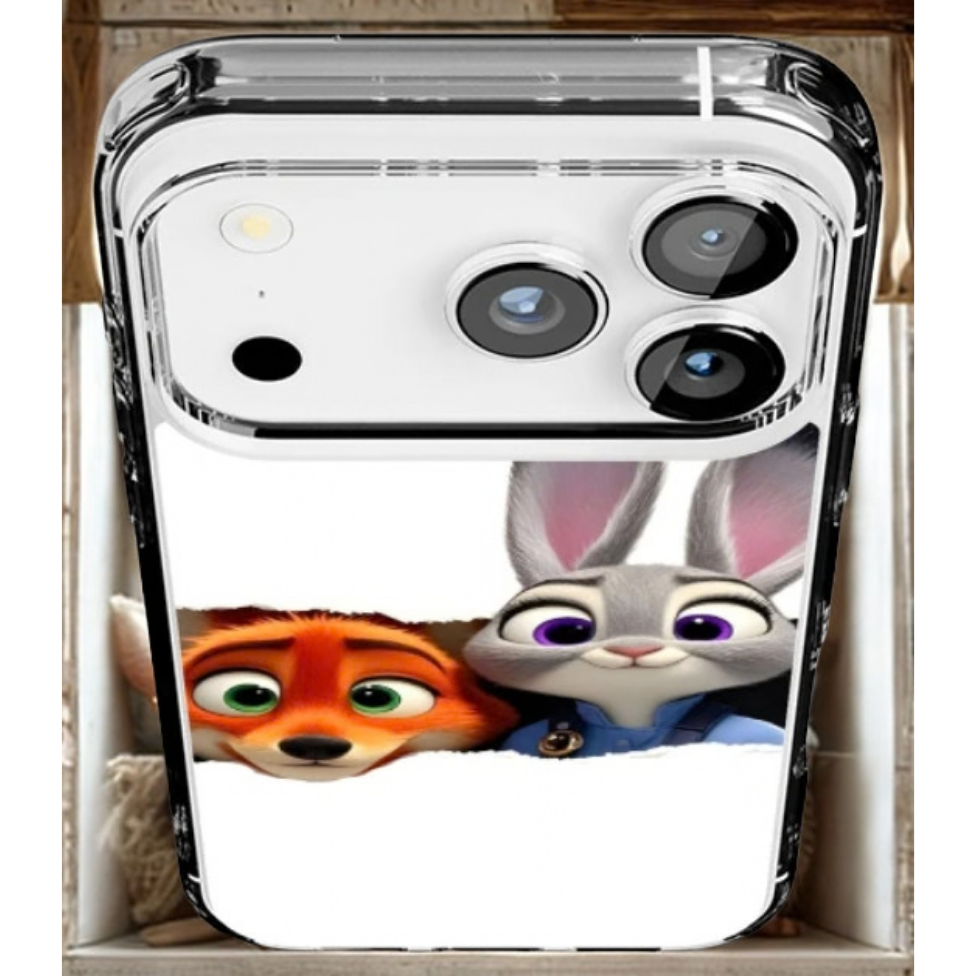 Coque de Téléphone Portable,Motif Nick Judy Dessin Animé, Imperméable et Souple pour Iphone 16 pro max – image 3