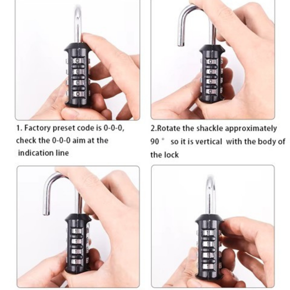 Cadenas de Sécurité à Combinaison à 4 Chiffres en Alliage de Zinc XMM-8023A,Serrure à Combinaison de Sécurité – image 6