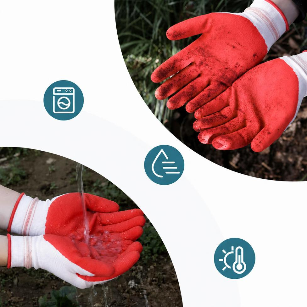 Gants de Travail Ambidextres Résistants aux Coupures en Nitrile,pour le Jardinage, l'Agriculture et la Construction – image 5