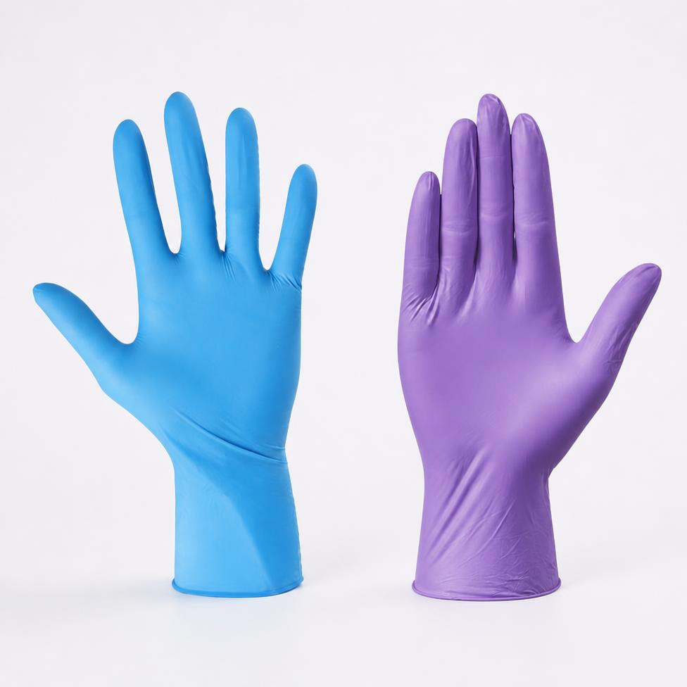 Gants Jetables en Nitrile Entièrement Texturés,Robustes, pour l'Industrie,100 Gants/Boîte