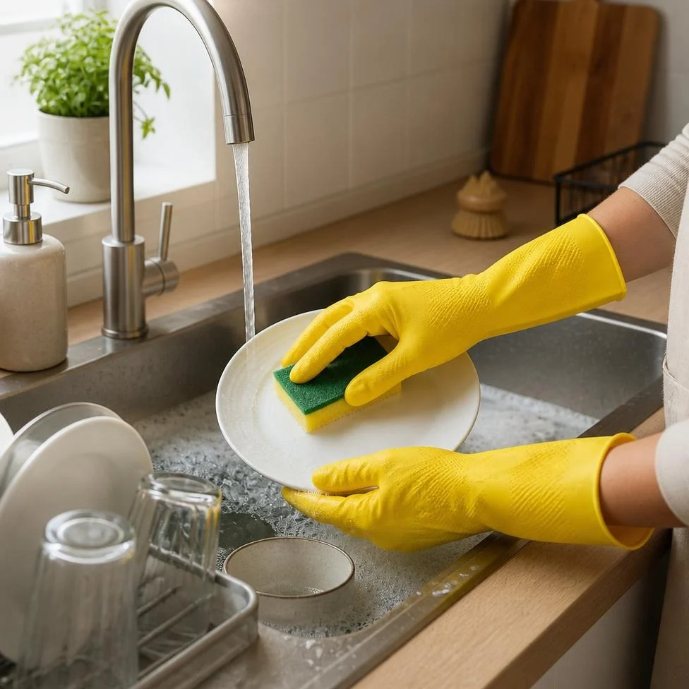 Gants de Ménage,Gants en Latex pour la Cuisine et la Maison – image 5
