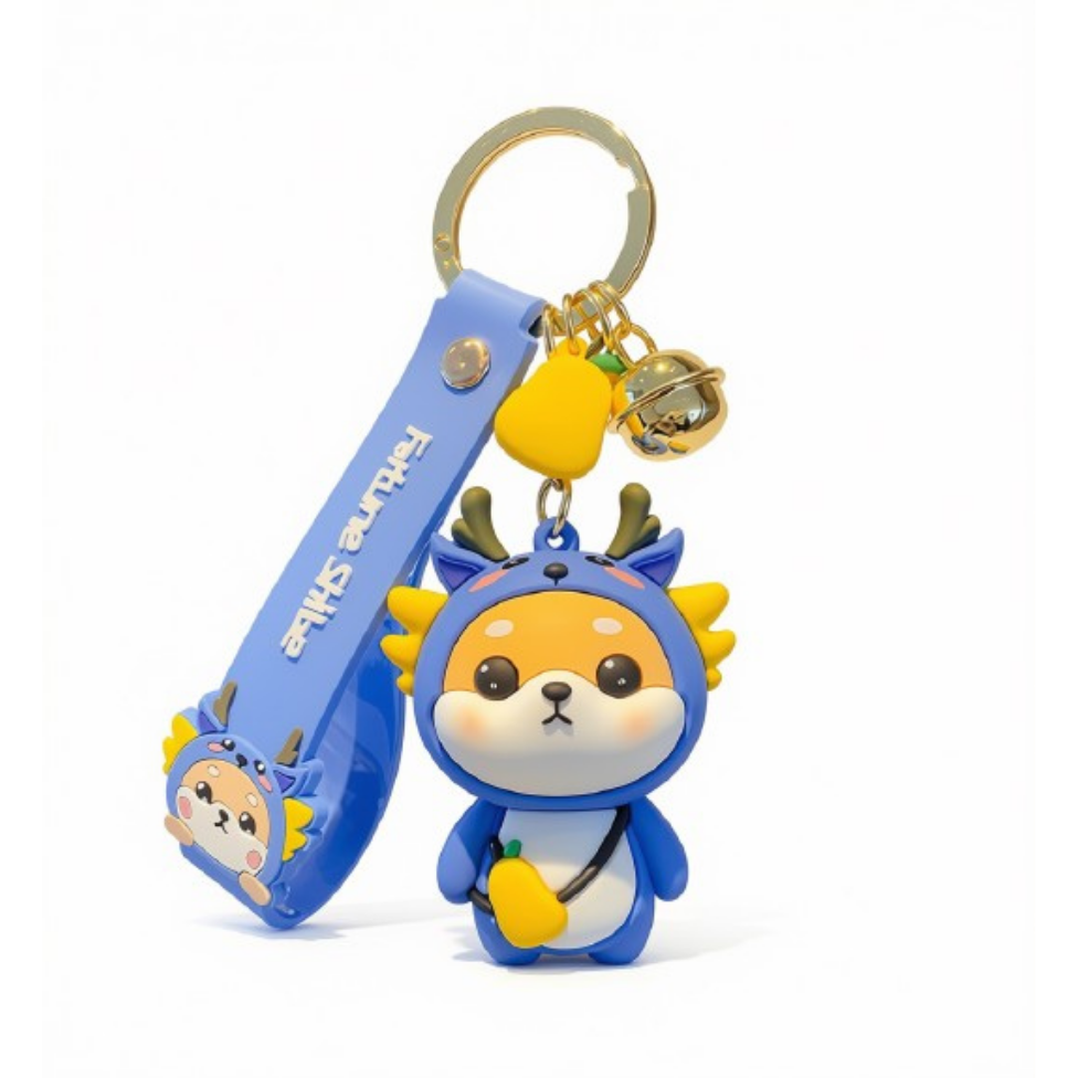 Porte-Clés Mignon Dessin Animé Shiba Chien, Porte-Clés Sac à Dos – image 2