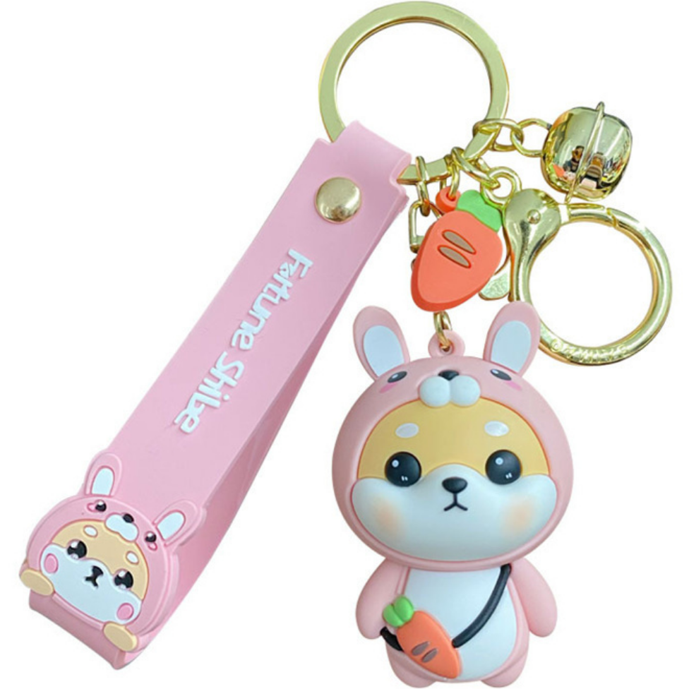 Porte-Clés Mignon Dessin Animé Shiba Chien, Porte-Clés Sac à Dos – image 3