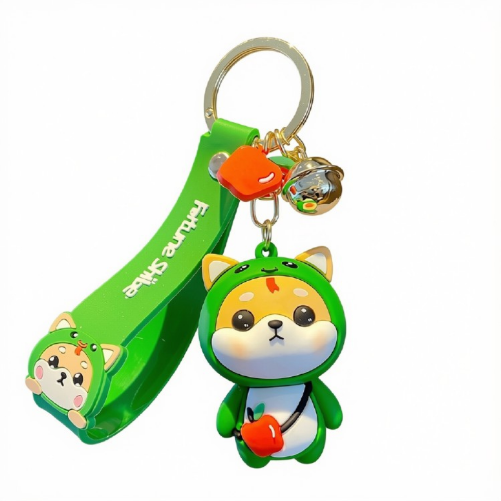 Porte-Clés Mignon Dessin Animé Shiba Chien, Porte-Clés Sac à Dos – image 4
